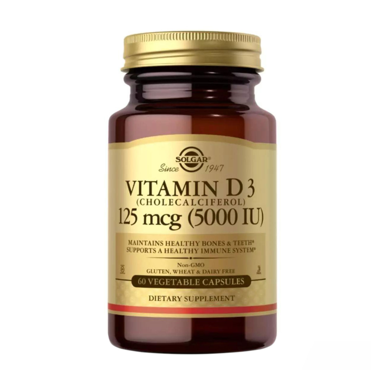 Вітамін Д3 Solgar Cholecalciferol Vitamin D3 125 мкг, 60 капсул