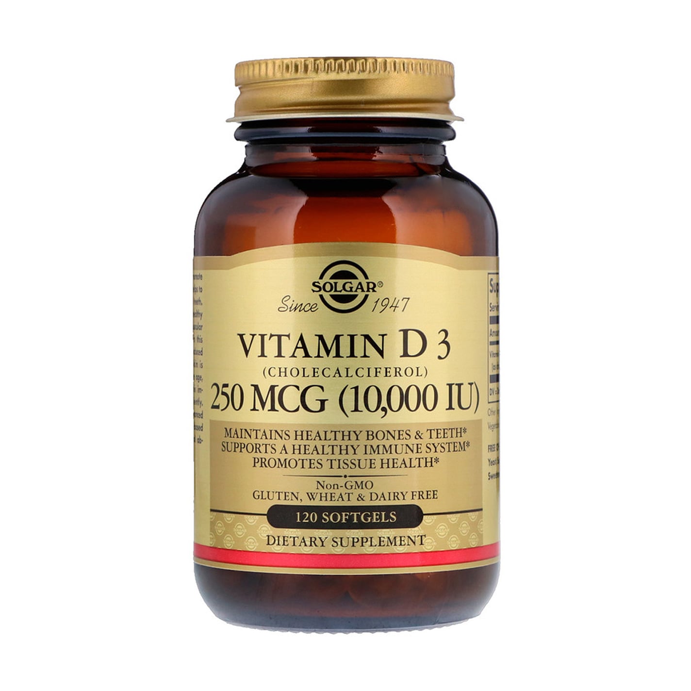 Вітамін Д3 Solgar Vitamin D3 250 мкг 10000 МО, 120 капсул