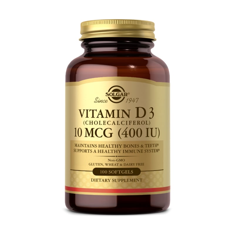 Вітамін Д3 Solgar Vitamin D3 400 МО, 100 капсул